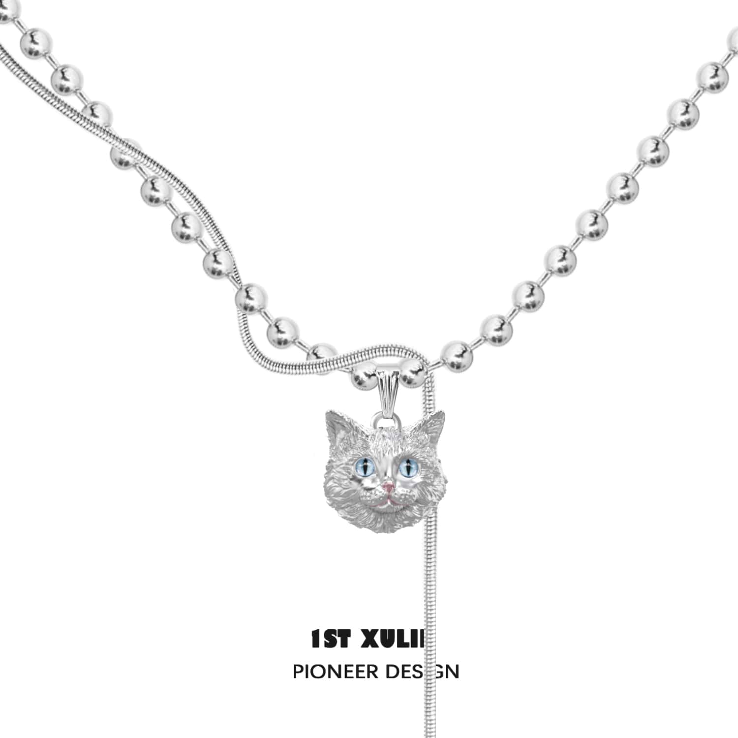 Cat Queen Y2K Double Chain Necklace