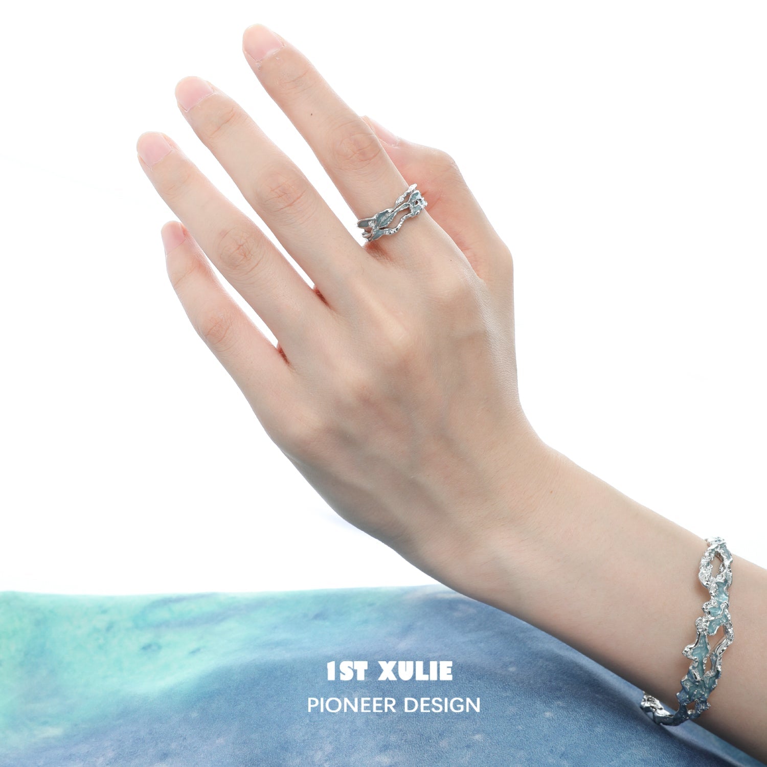 THE SEA   Detachable Chain Ring & Bracelet Set