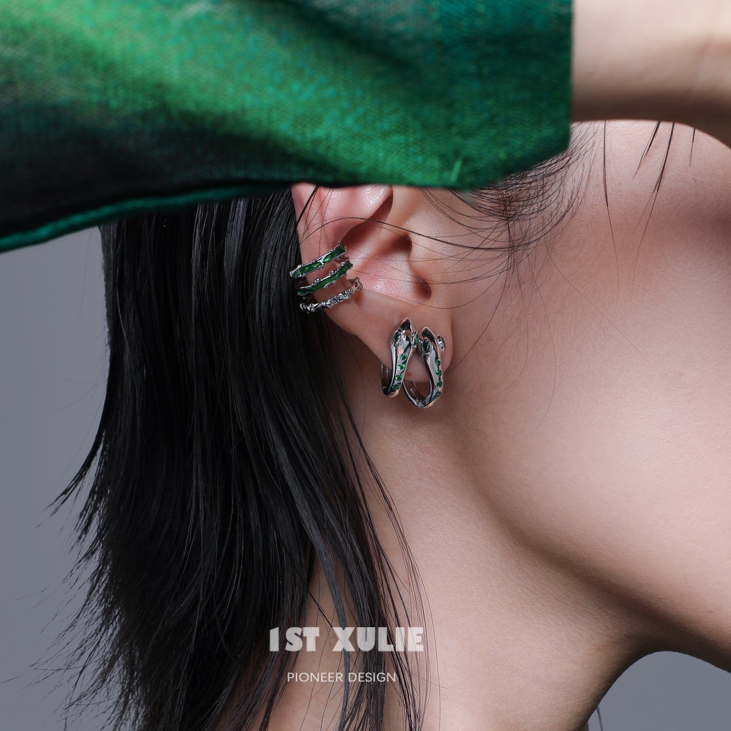 Slytherin House Mini Snake Earrings