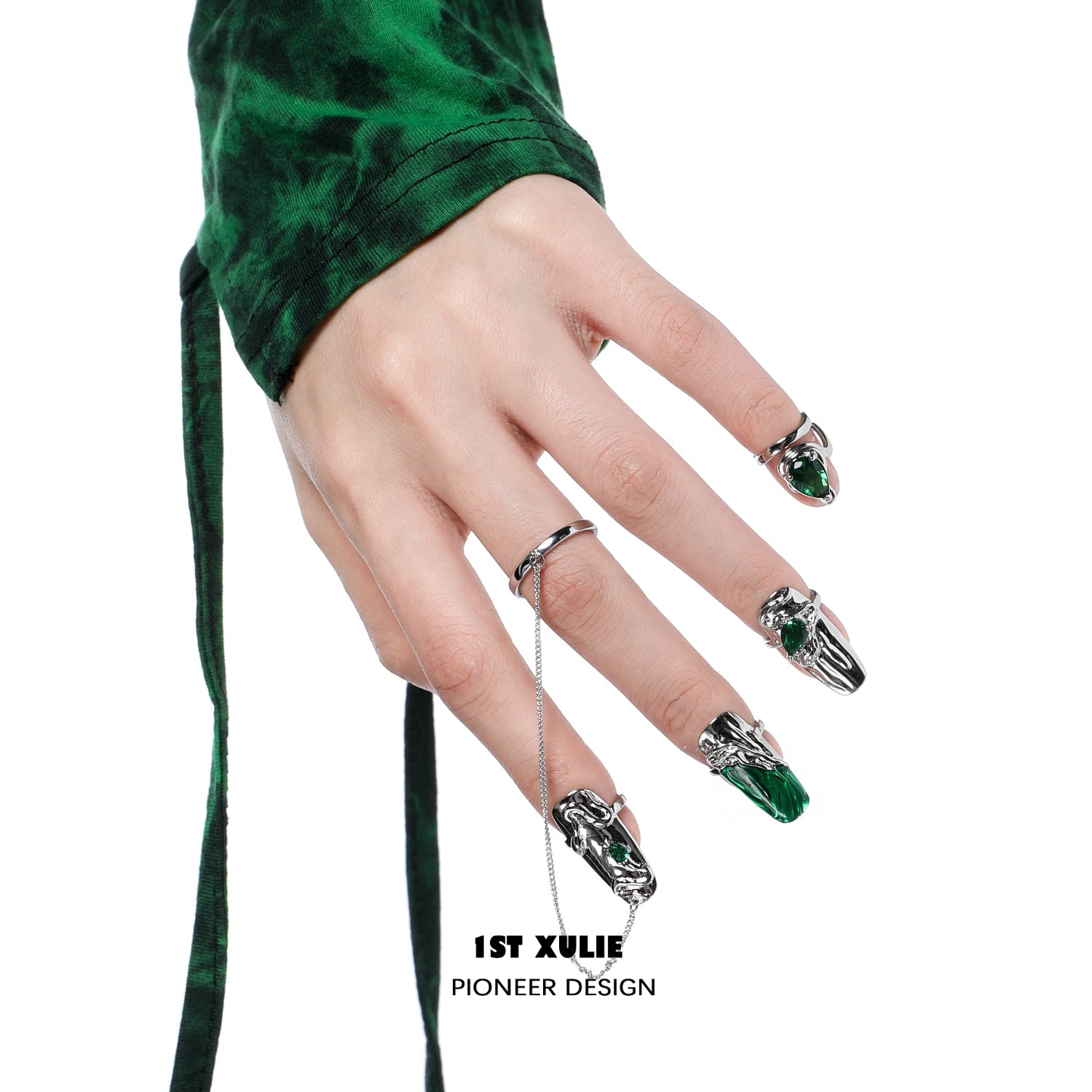 Slytherin House Nail Set Rings