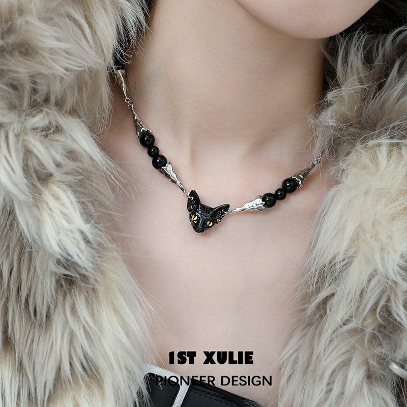 Cat's Gaze Dark Billows Necklace