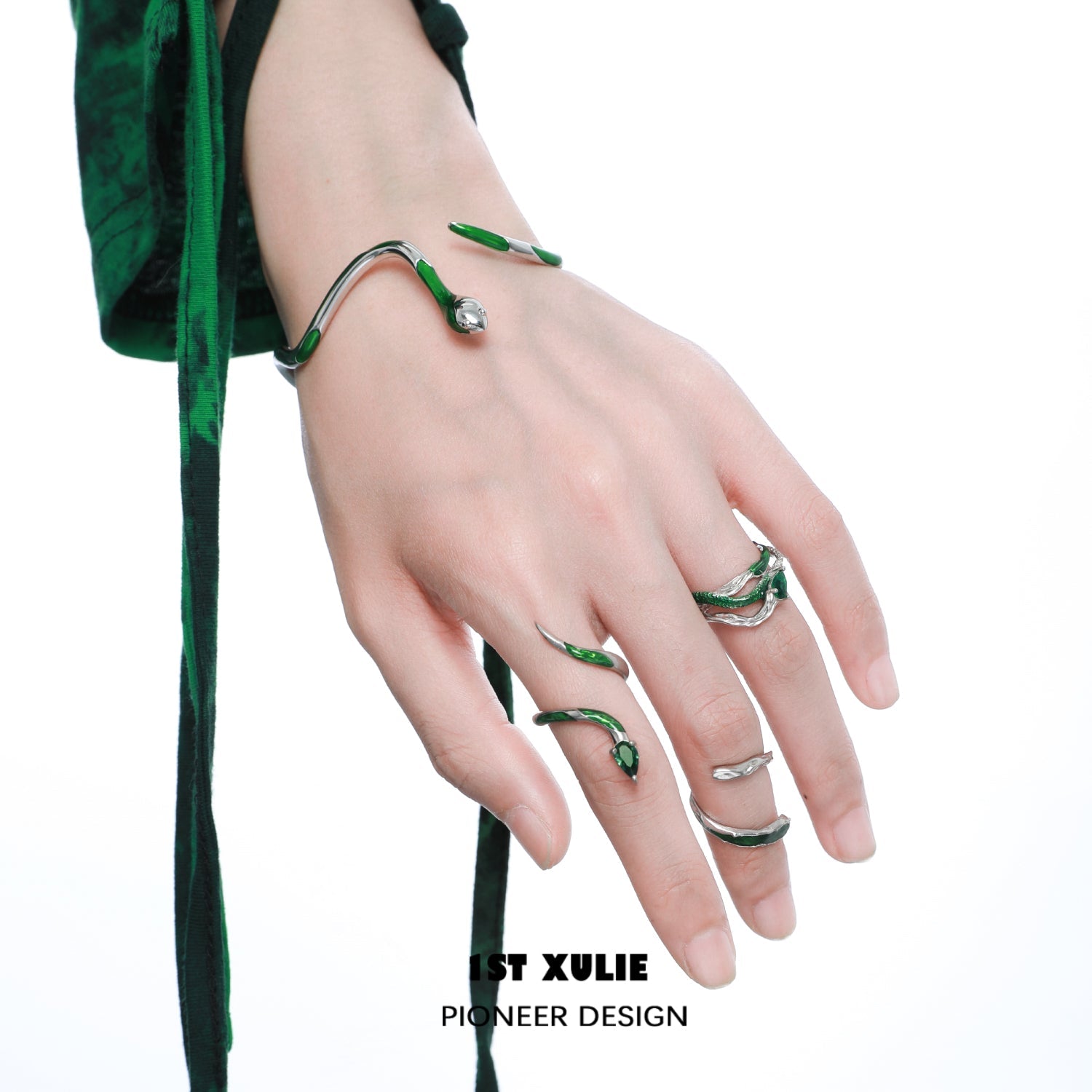 Slytherin House  Coiled Snake Ring