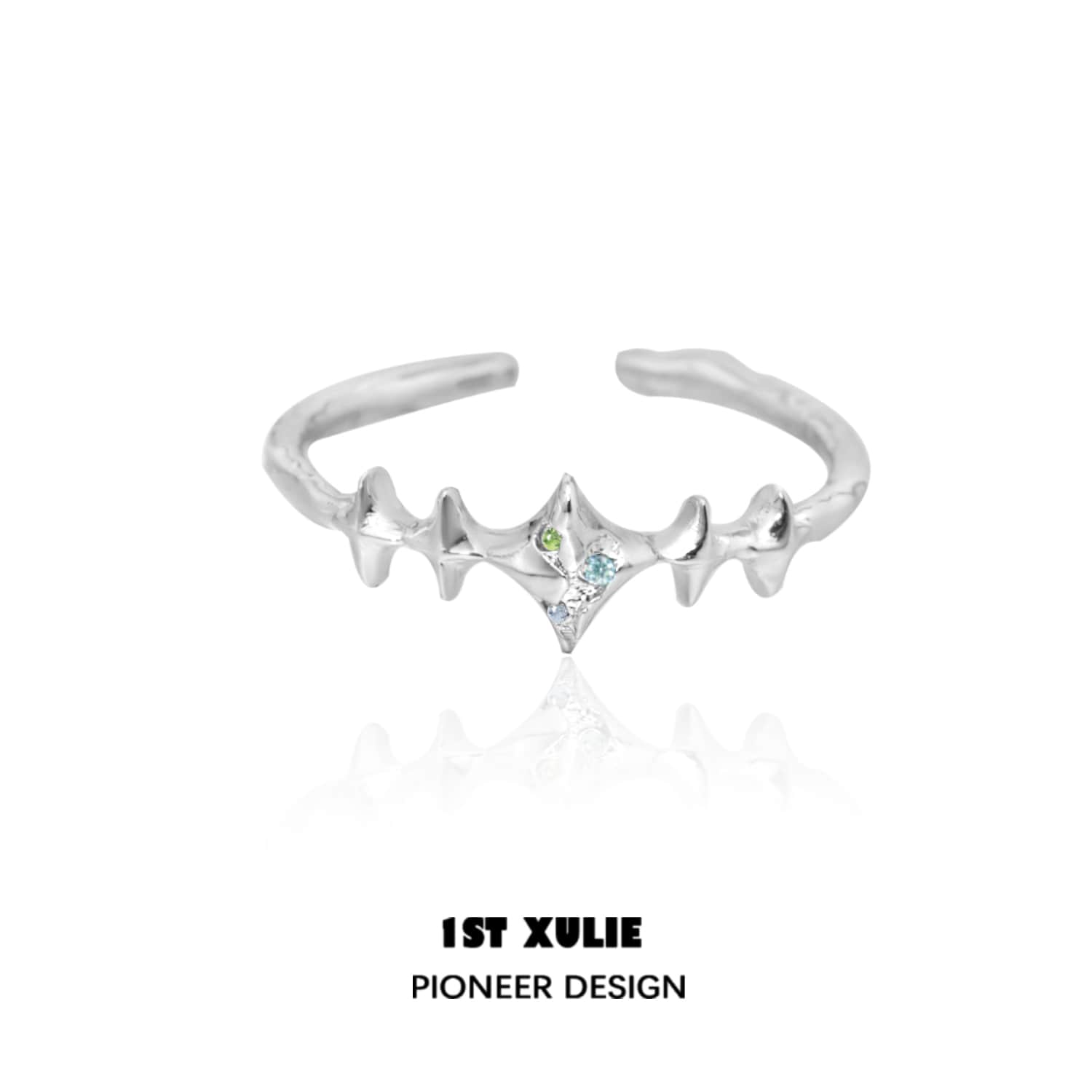 Shinning  Zircon Open-end Ring