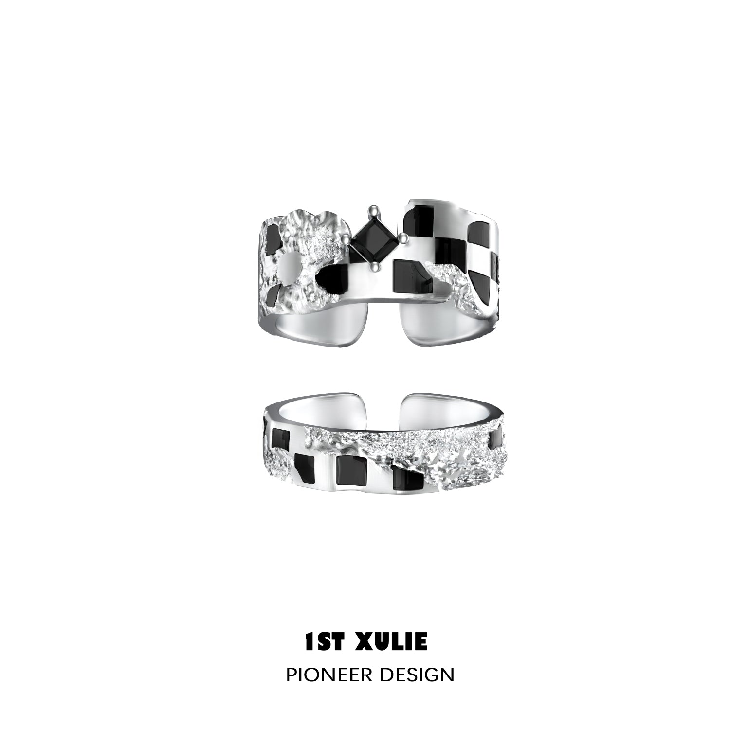 Checkerboard  Open Ring