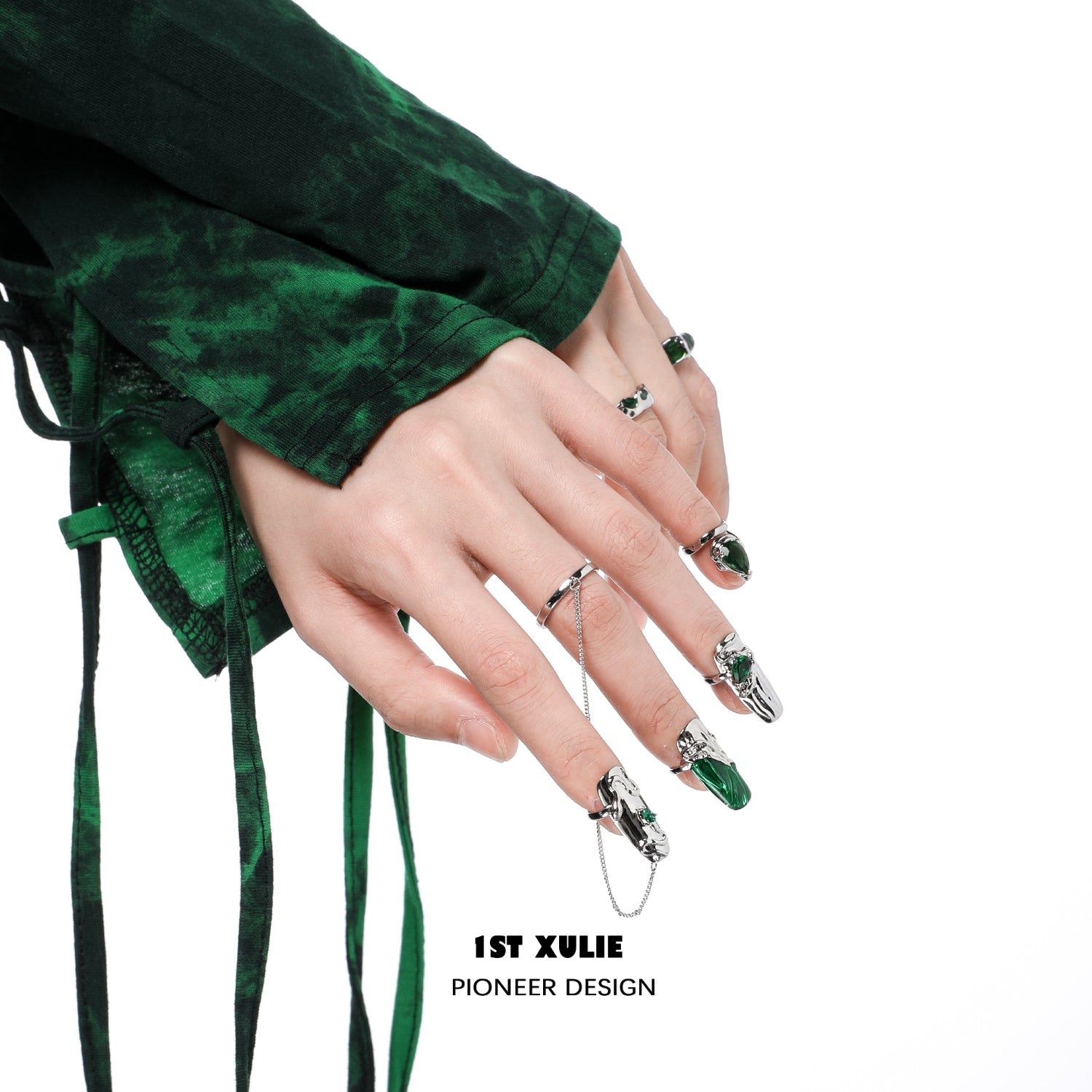 Slytherin House Nail Set Rings